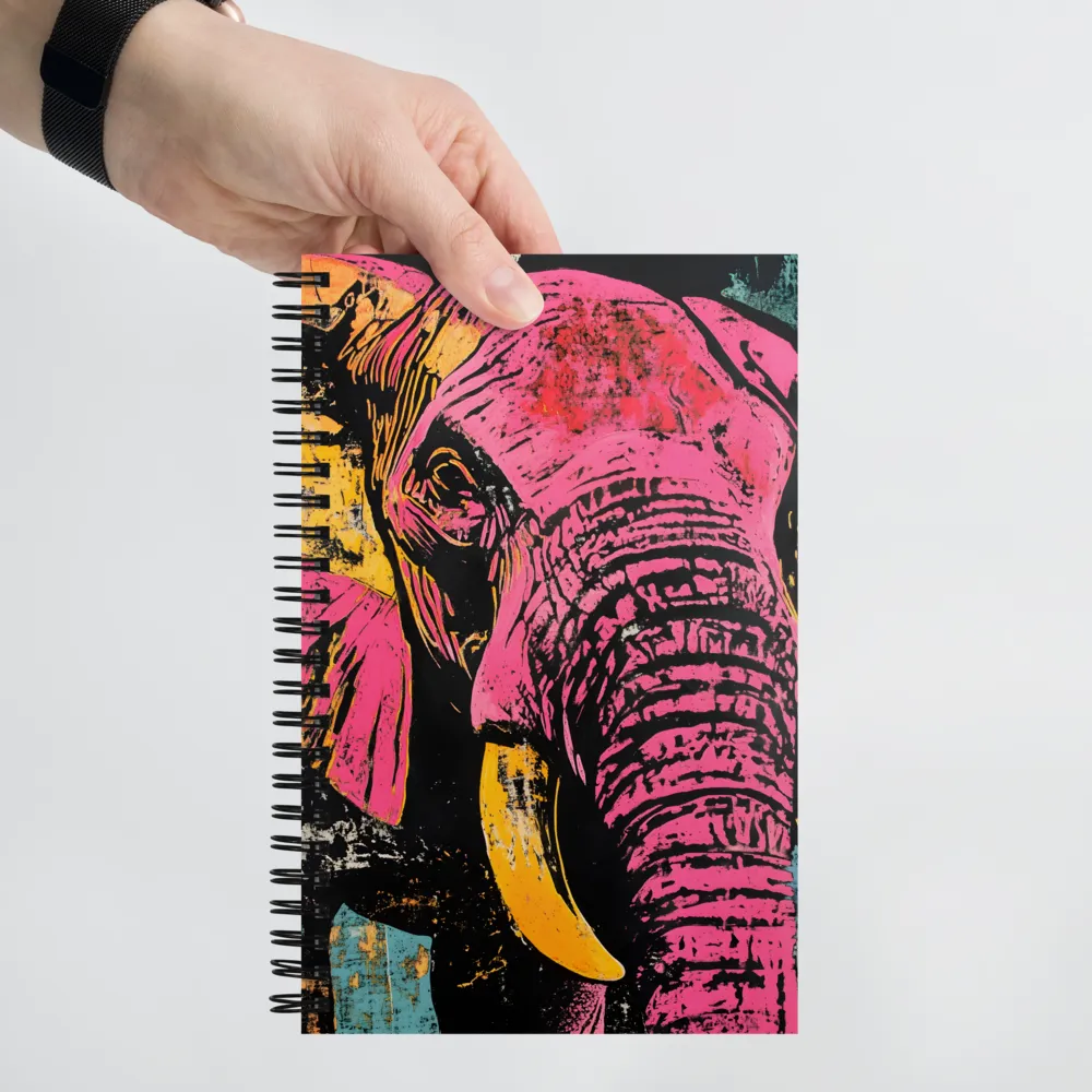 Bold Encounter: The Vibrant Elephant | Spiral Notebook