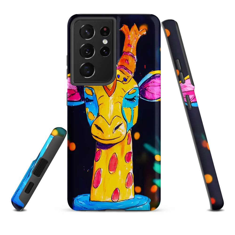 Whimsical Giraffe in Vibrant Colors
