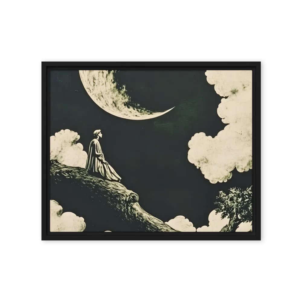 Whispers of the Moon | Canvas with Black Frame | 16″×20″