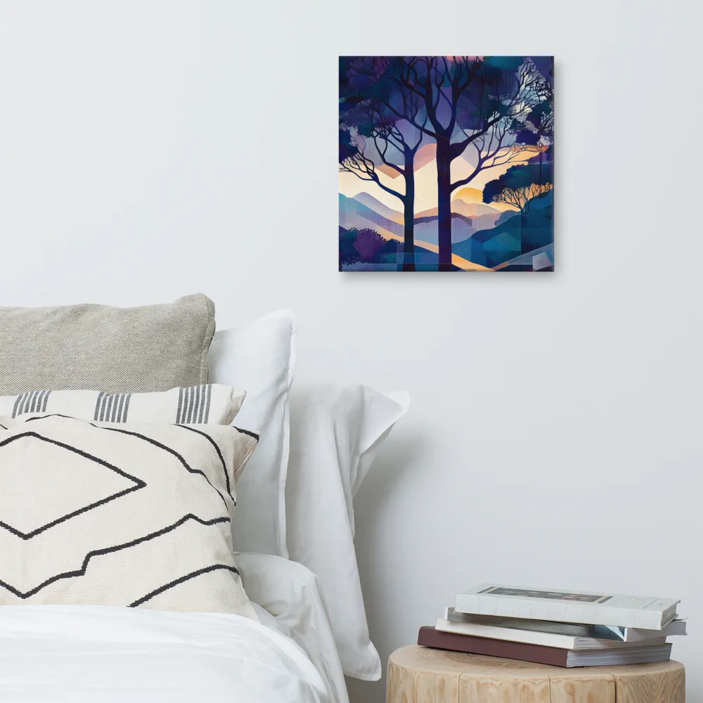Tranquil Geometry: A Journey Through Color | Canvas | 16″×16″