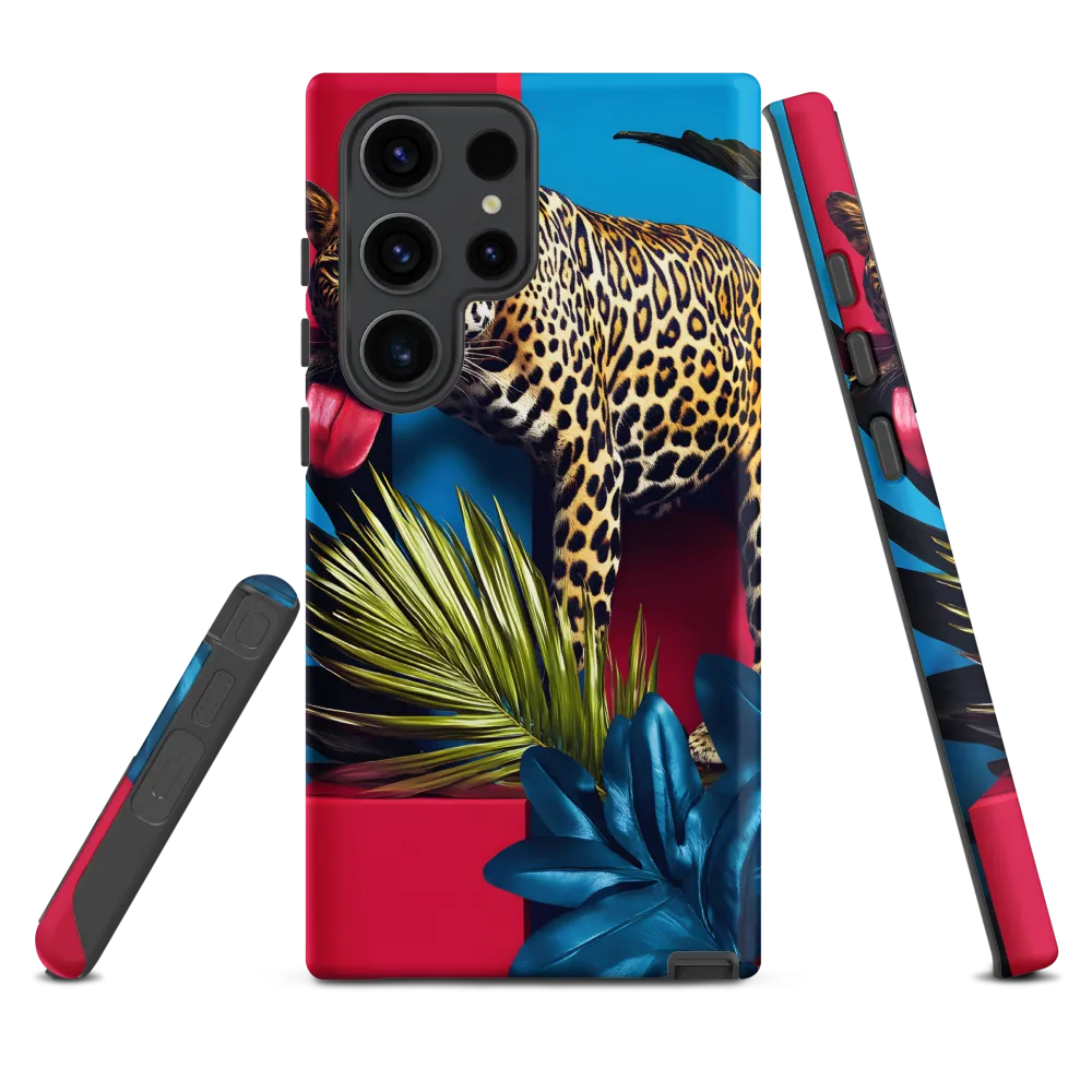 Playful Leopard in Vibrant Paradise