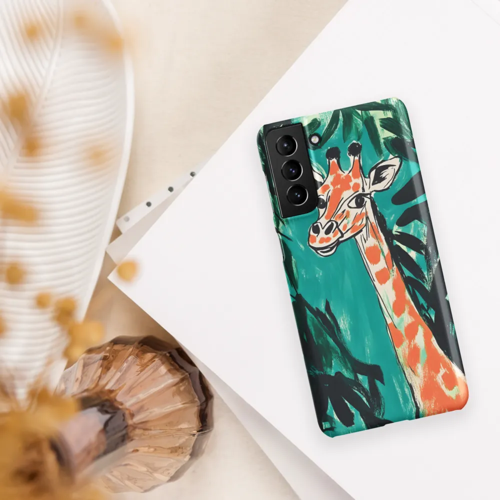 Curious Giraffe in Lush Greenery | Phone Case |  S21 Plus | Snap Case | Matte