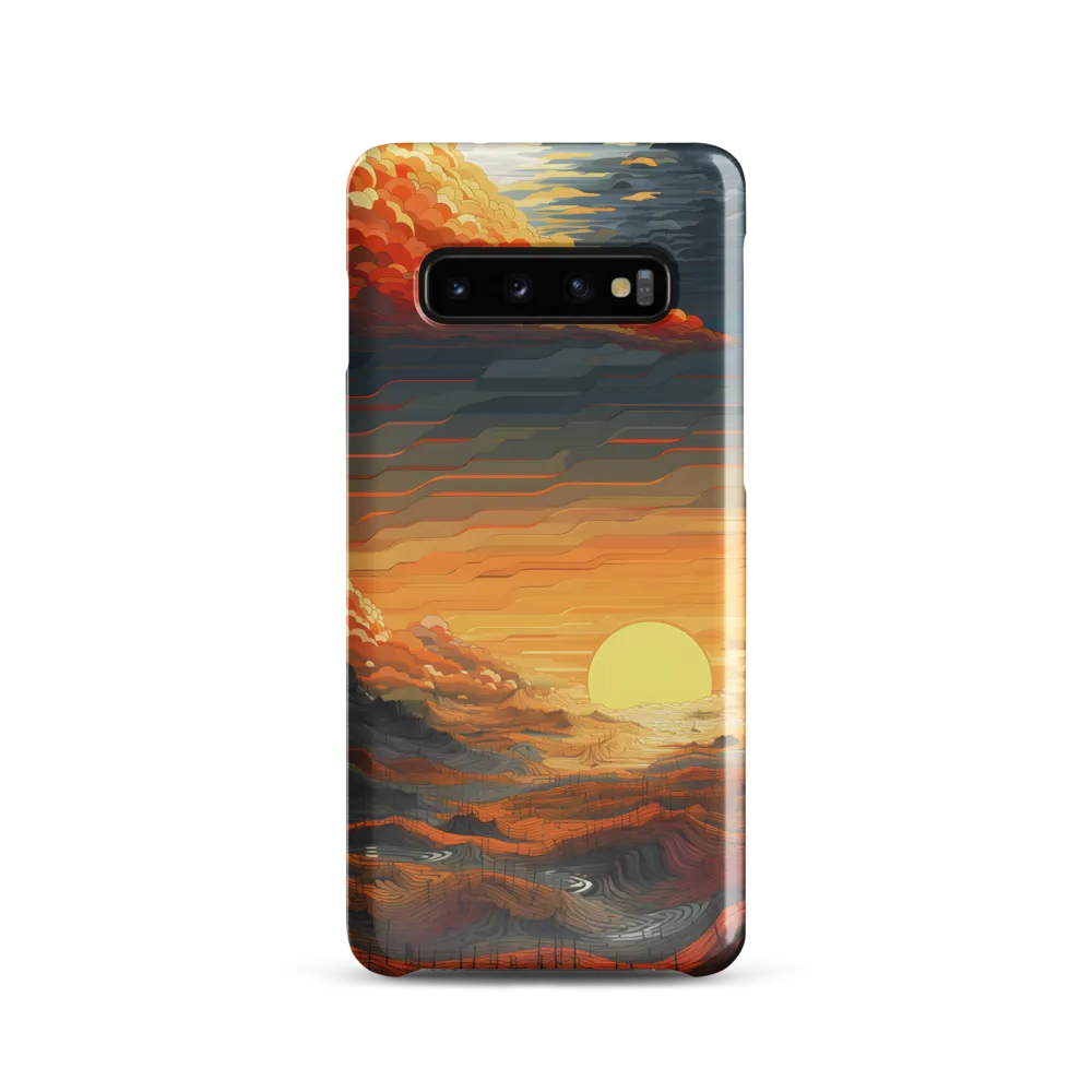 Ethereal Sunset: A Serene Landscape in Flowing Forms