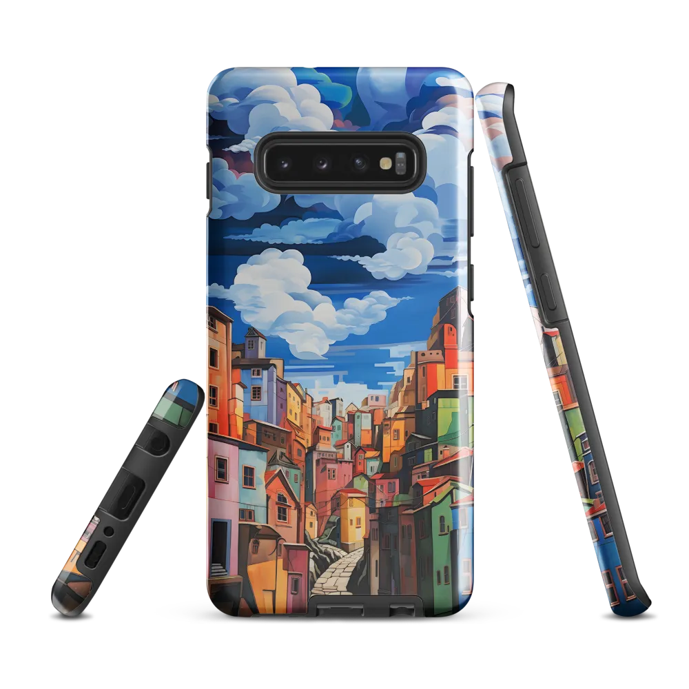 Whimsical Heights: A Vibrant Cityscape | Phone Case |  S10 Plus | Tough Case | Glossy