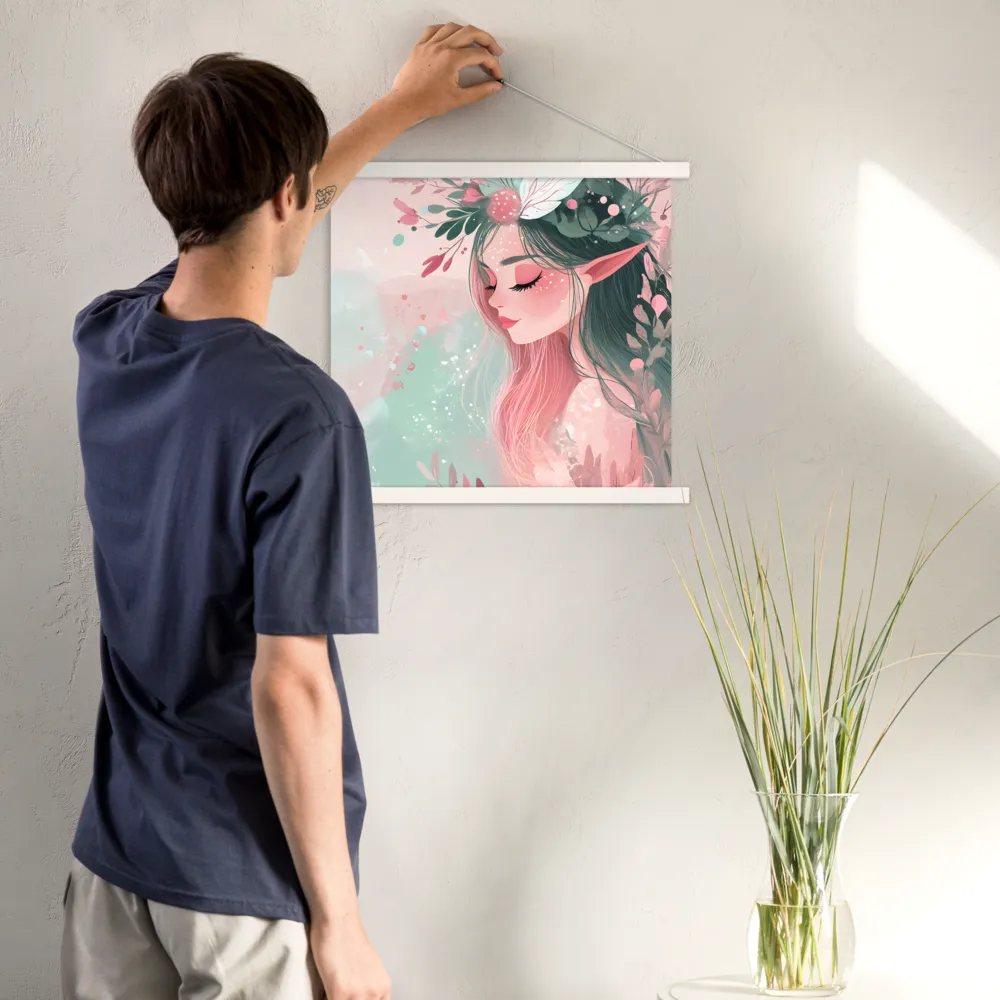 Whispers of Nature | Poster With White Wood Hanger | 18″×18″