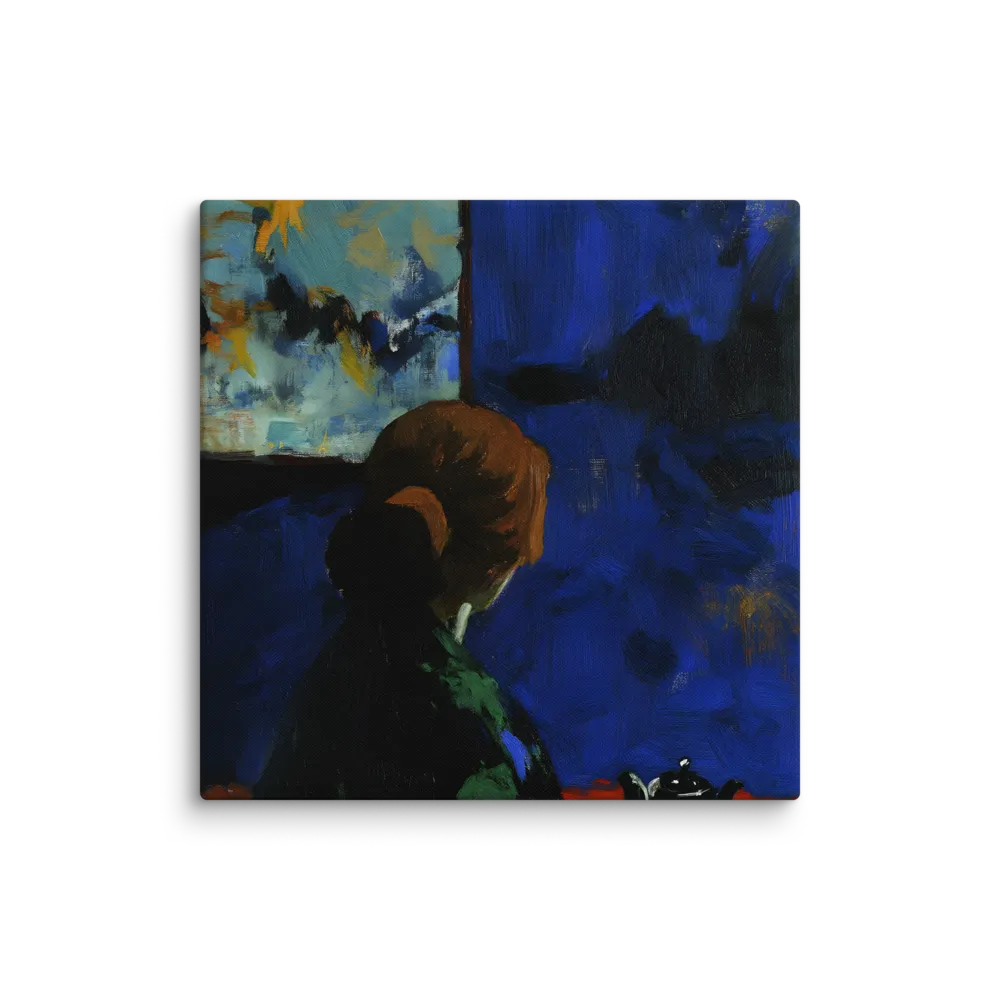 Contemplation Under the Night Sky | Canvas | 32″×32″