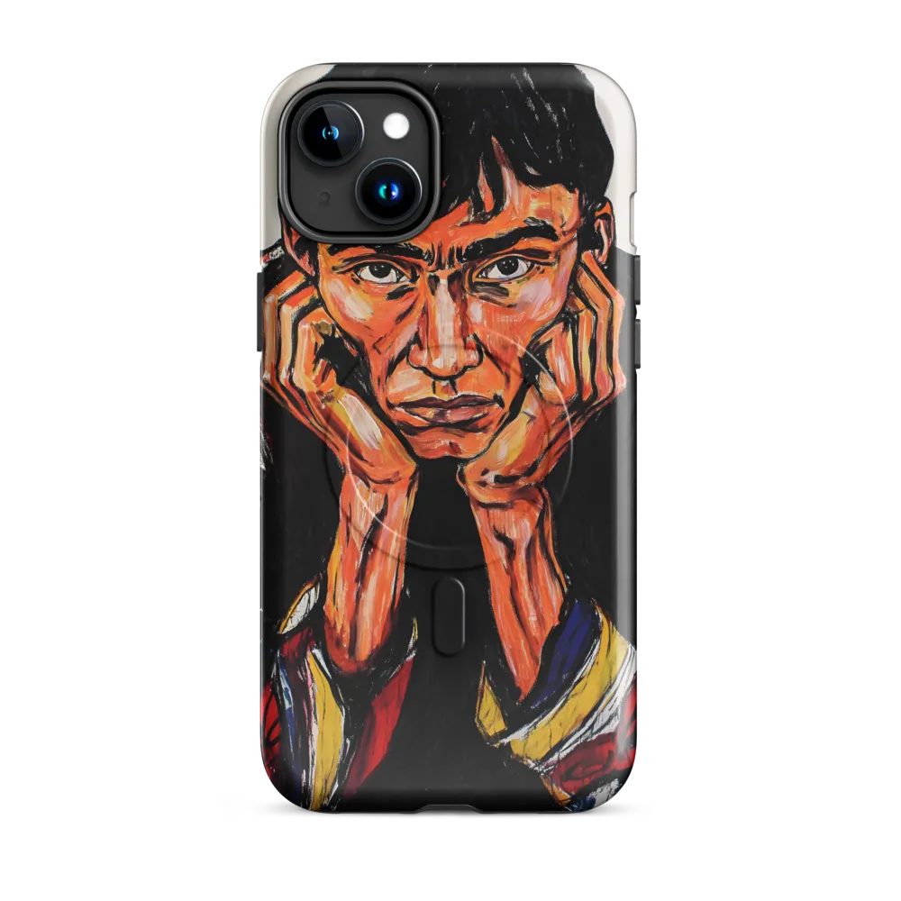 Contemplative Intensity: An Expressionist Portrait