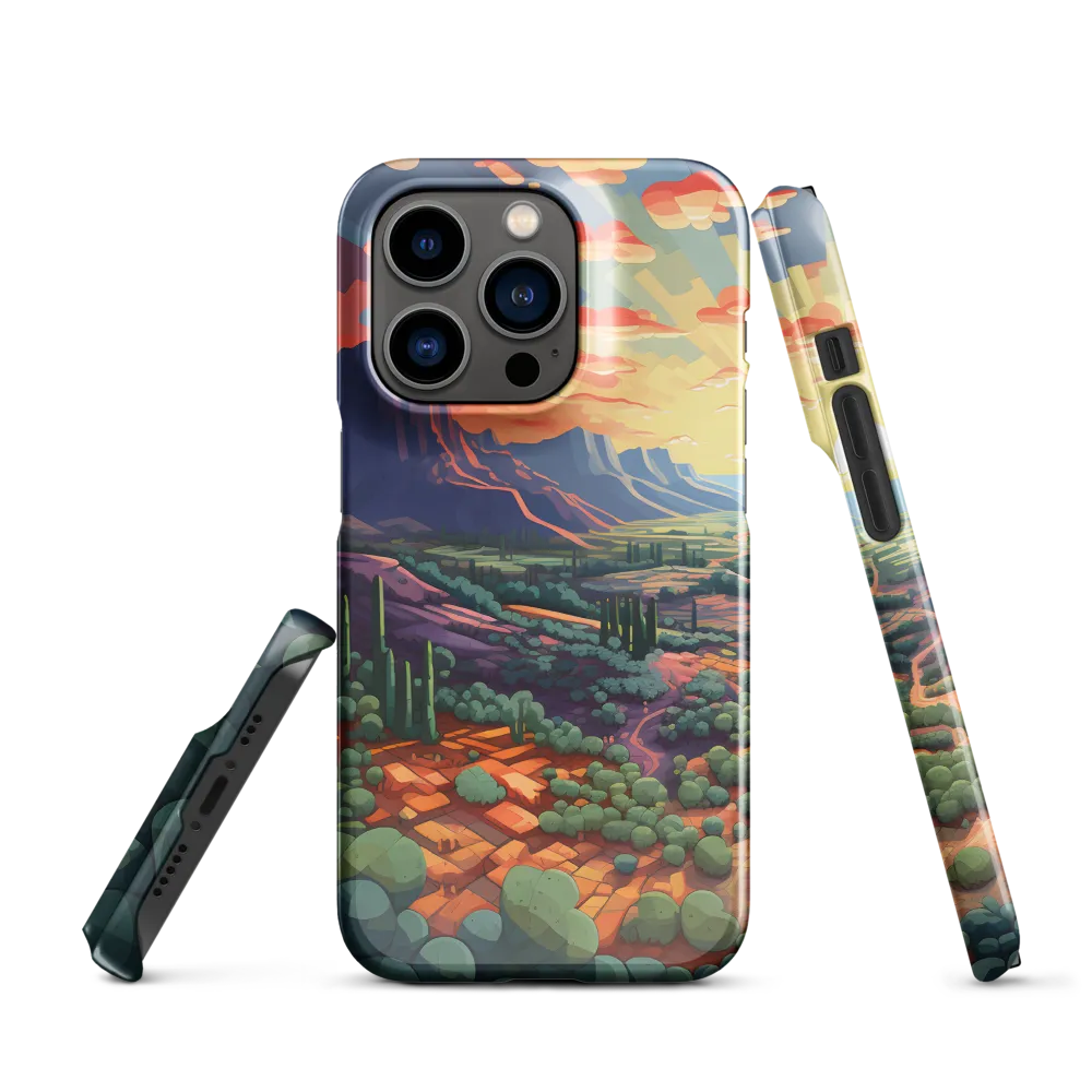 Desert Serenity at Dusk | Phone Case |  14 Pro | Snap Case | Glossy