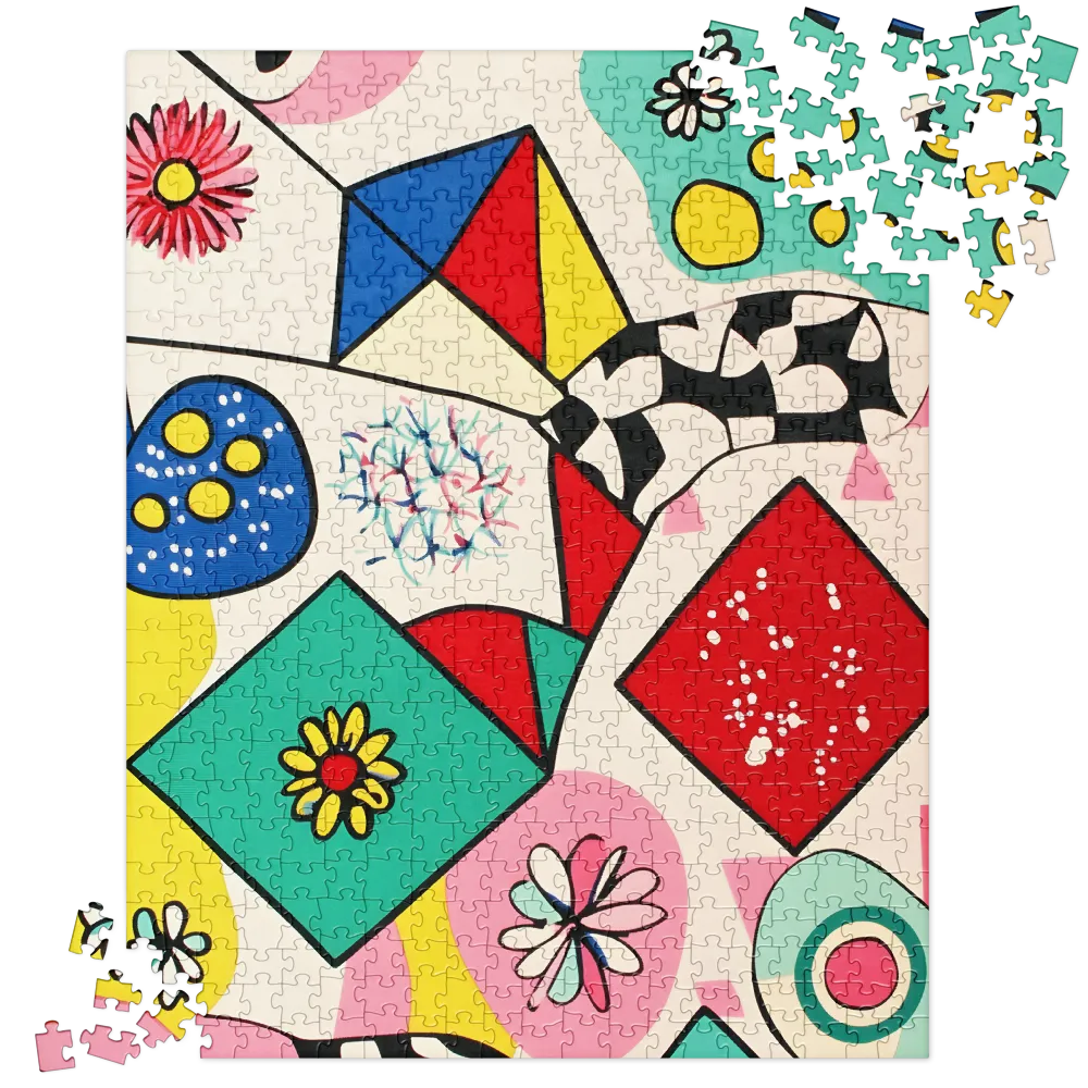 Joyful Geometry: A Playful Dance of Shapes and Colors | Jigsaw Puzzle | 520 pieces