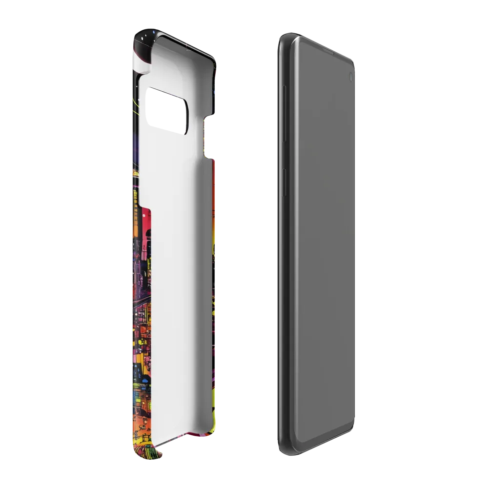 Neon Odyssey: A Journey Through Futuristic Realms | Phone Case |  S10 Plus | Snap Case | Glossy