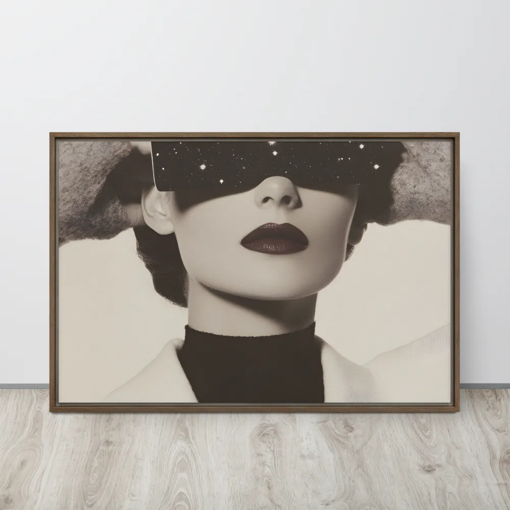 Celestial Elegance | Canvas with Brown Frame | 24″×36″
