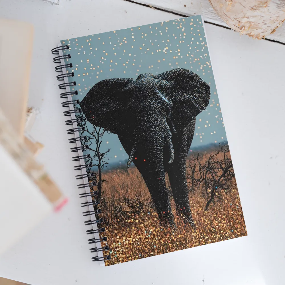 Majestic Presence: The Surreal Elephant | Spiral Notebook