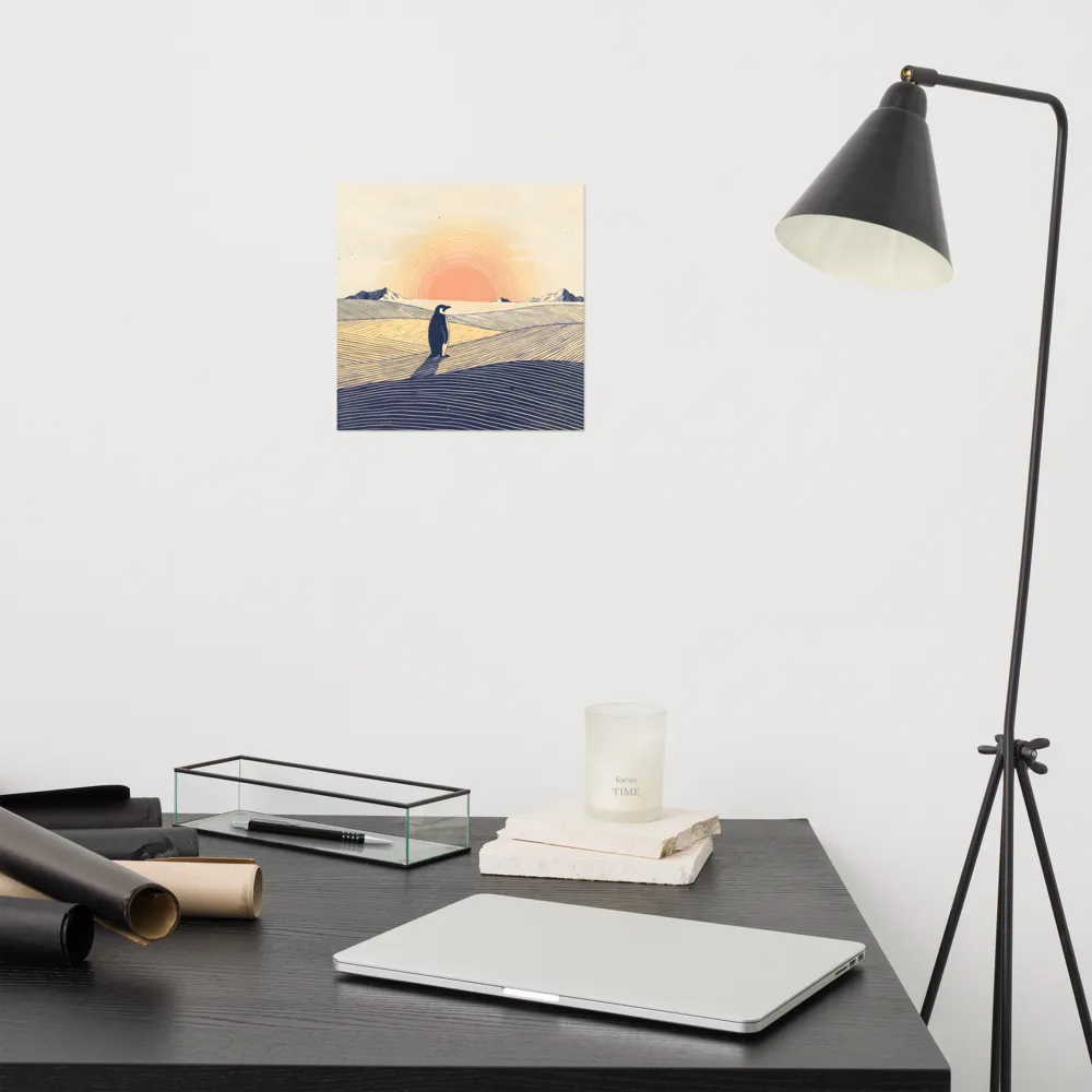 Penguin at Dusk 
 Poster | 10″x 10″