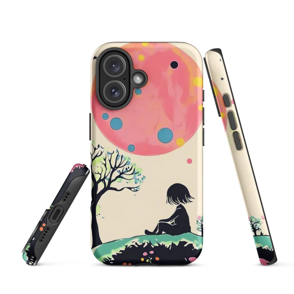 Gazing at the Pink Moon | Phone Case