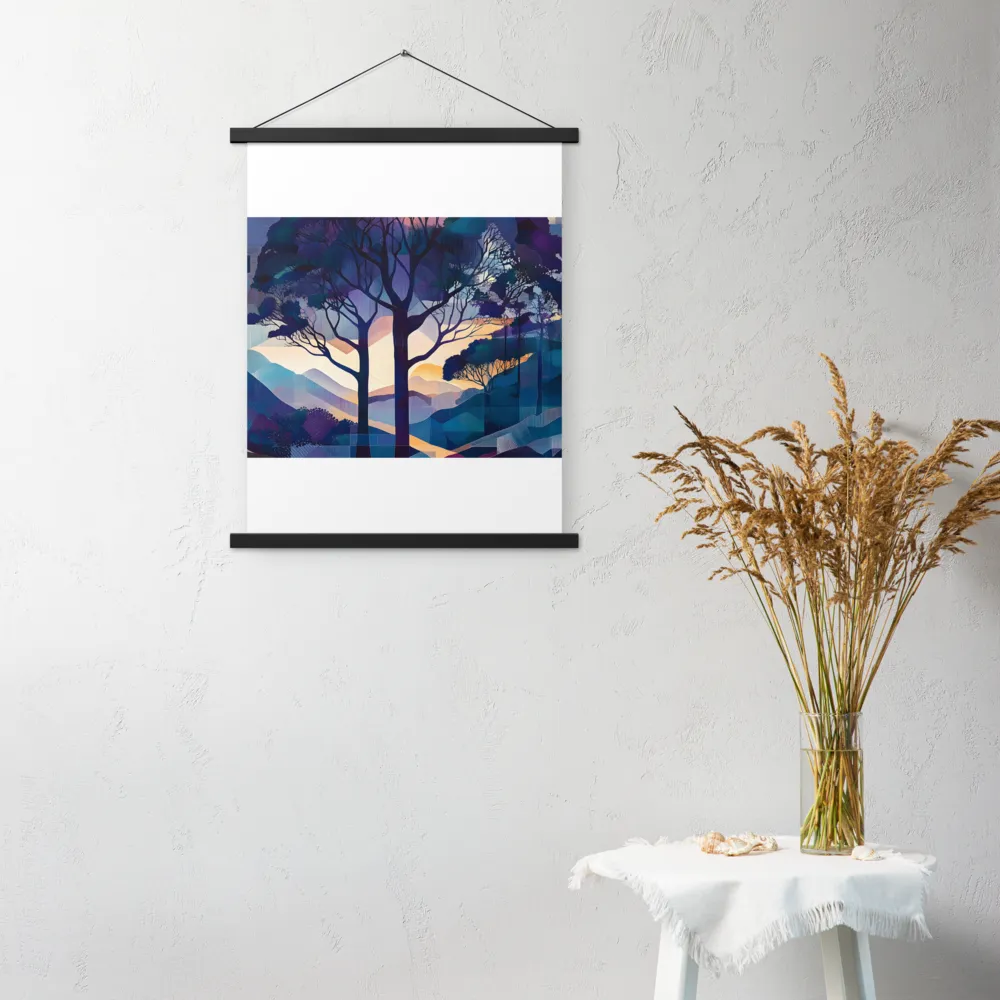 Tranquil Geometry: A Journey Through Color | Poster With Black Wood Hanger | 18″×24″