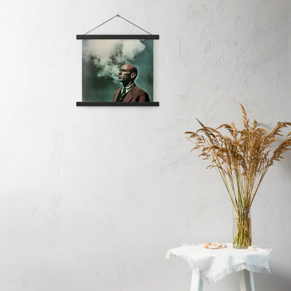 Clouded Thoughts | Poster With Black Wood Hanger | 14″×14″