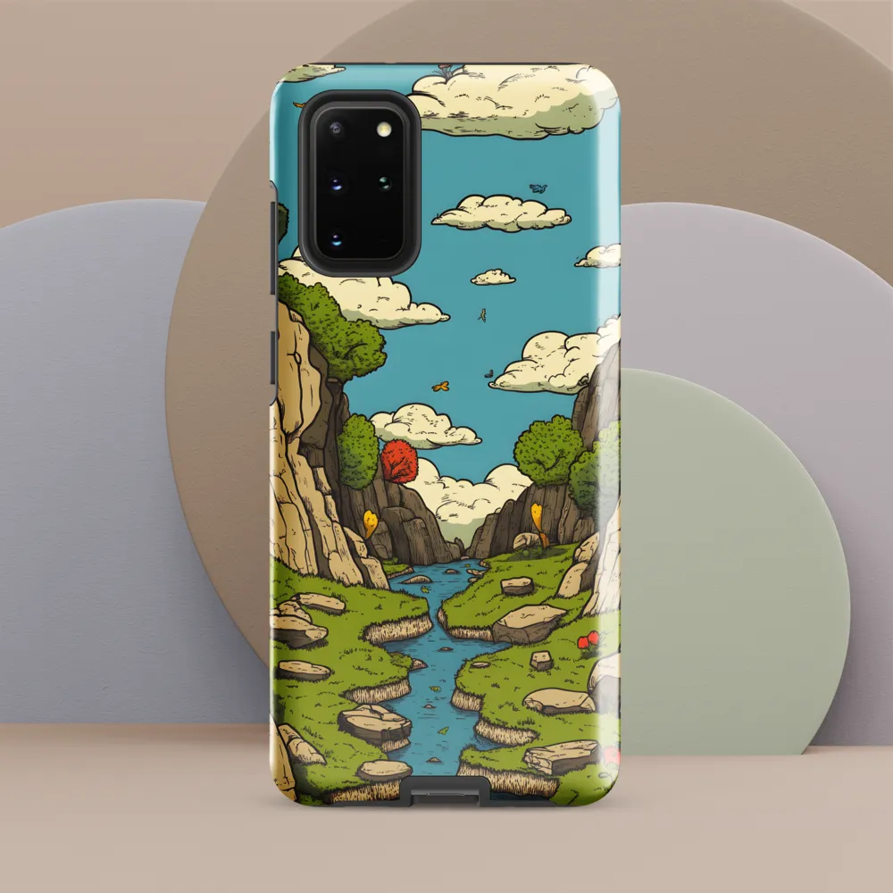 Whimsical Serenity: A Canyon Landscape