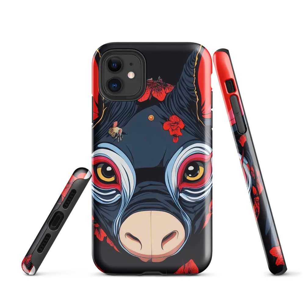 Mystical Bull with Floral Motifs