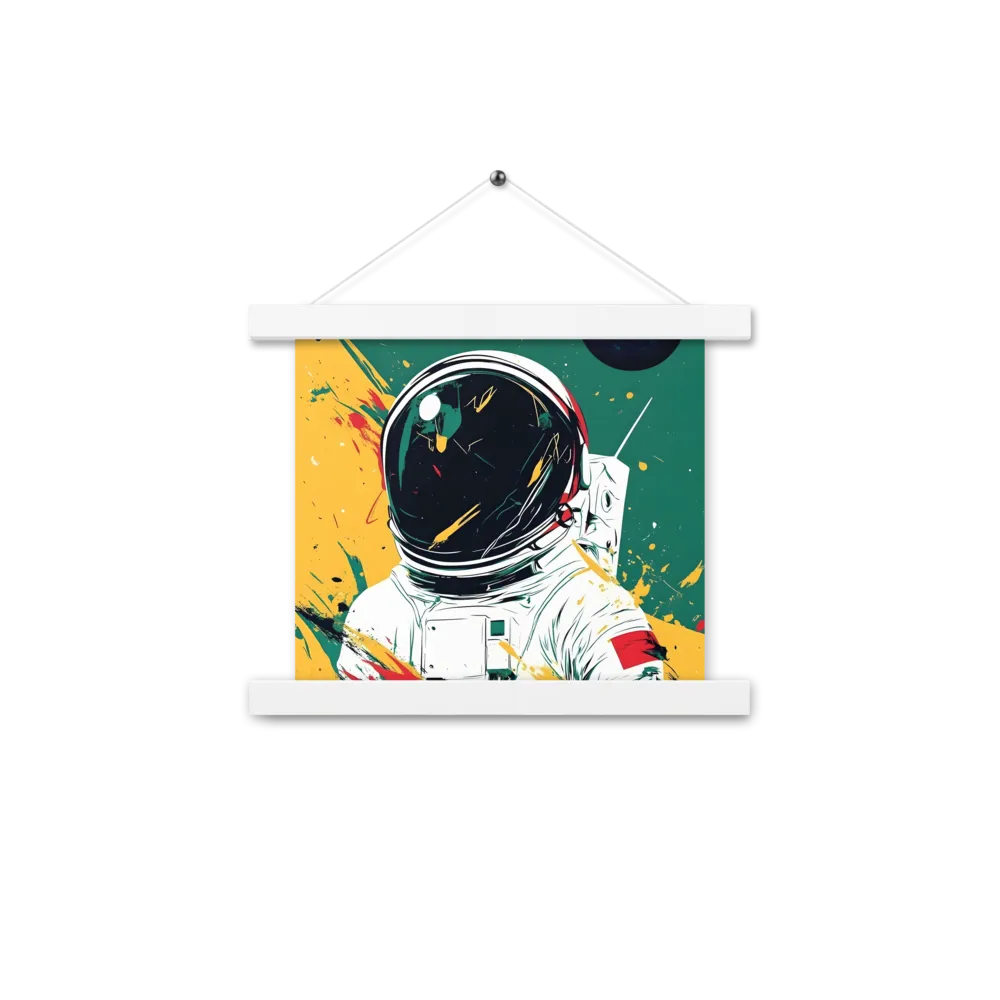 Galactic Explorer: A Modern Odyssey | Poster With White Wood Hanger | 10″×10″