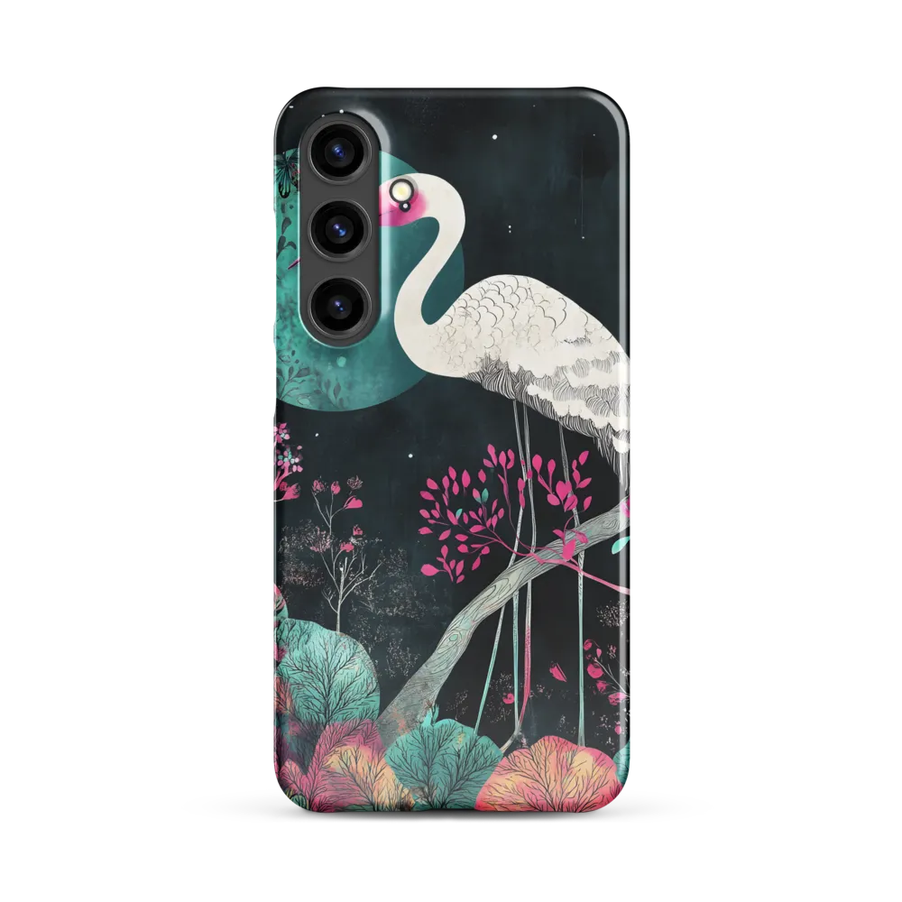 Ethereal Presence: Heron in a Floral Dreamscape