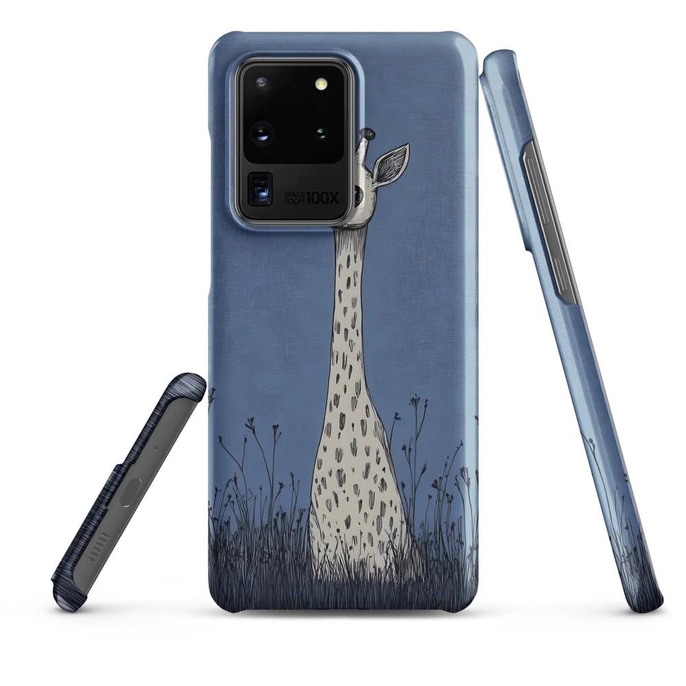 Whimsical Giraffe in Blue