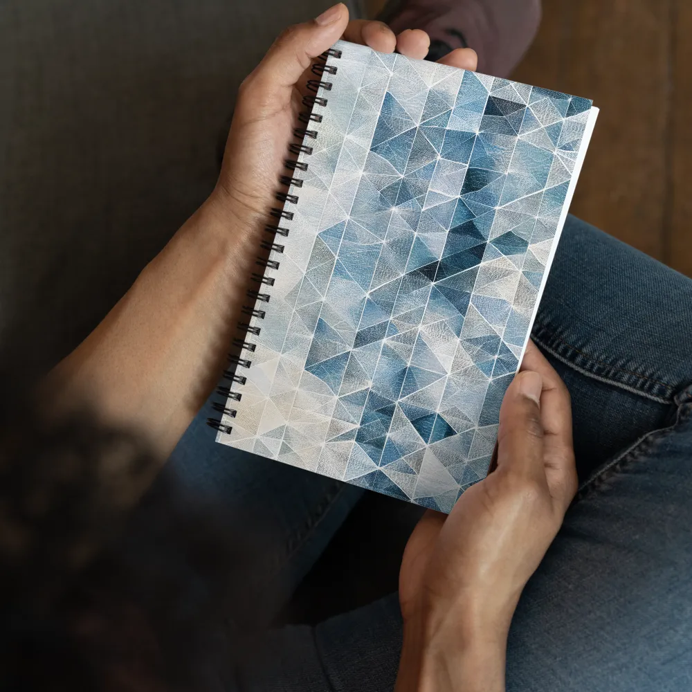 Geometric Harmony in Blue | Spiral Notebook