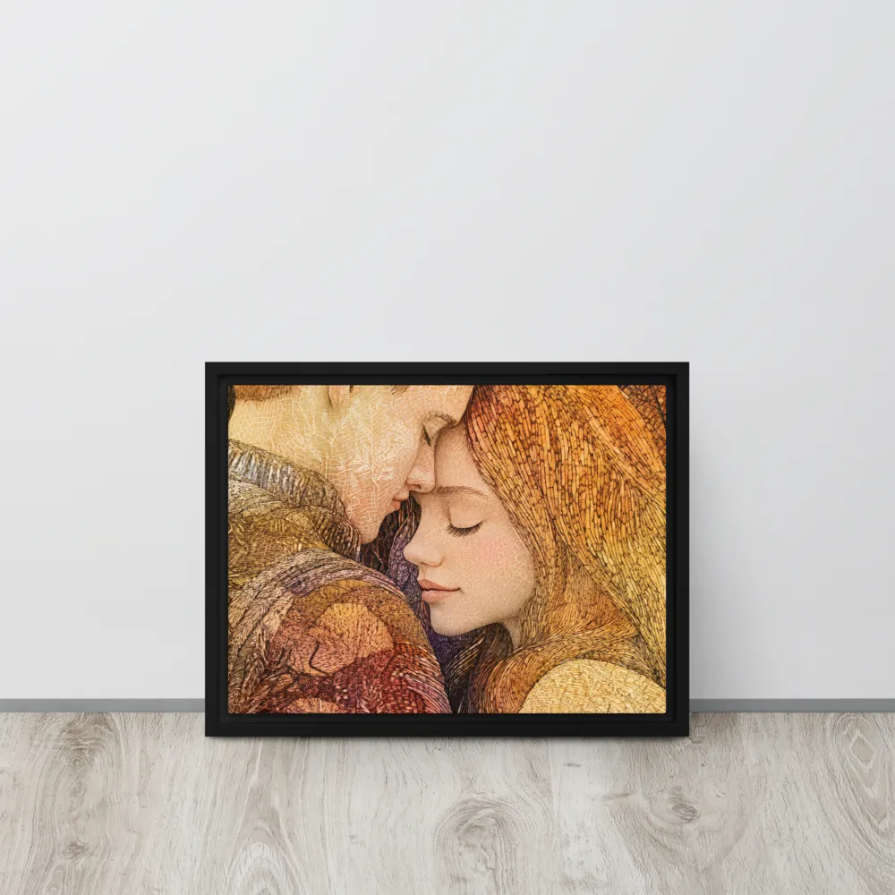 Embrace of Autumn | Canvas with Black Frame | 12″×16″