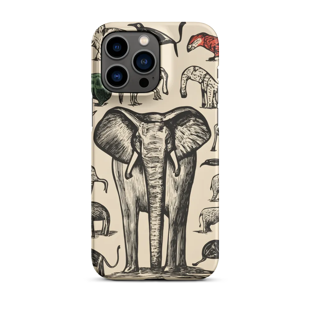 Whimsical Wildlife: A Linocut Journey | Phone Case |  14 Pro Max | Snap Case | Matte