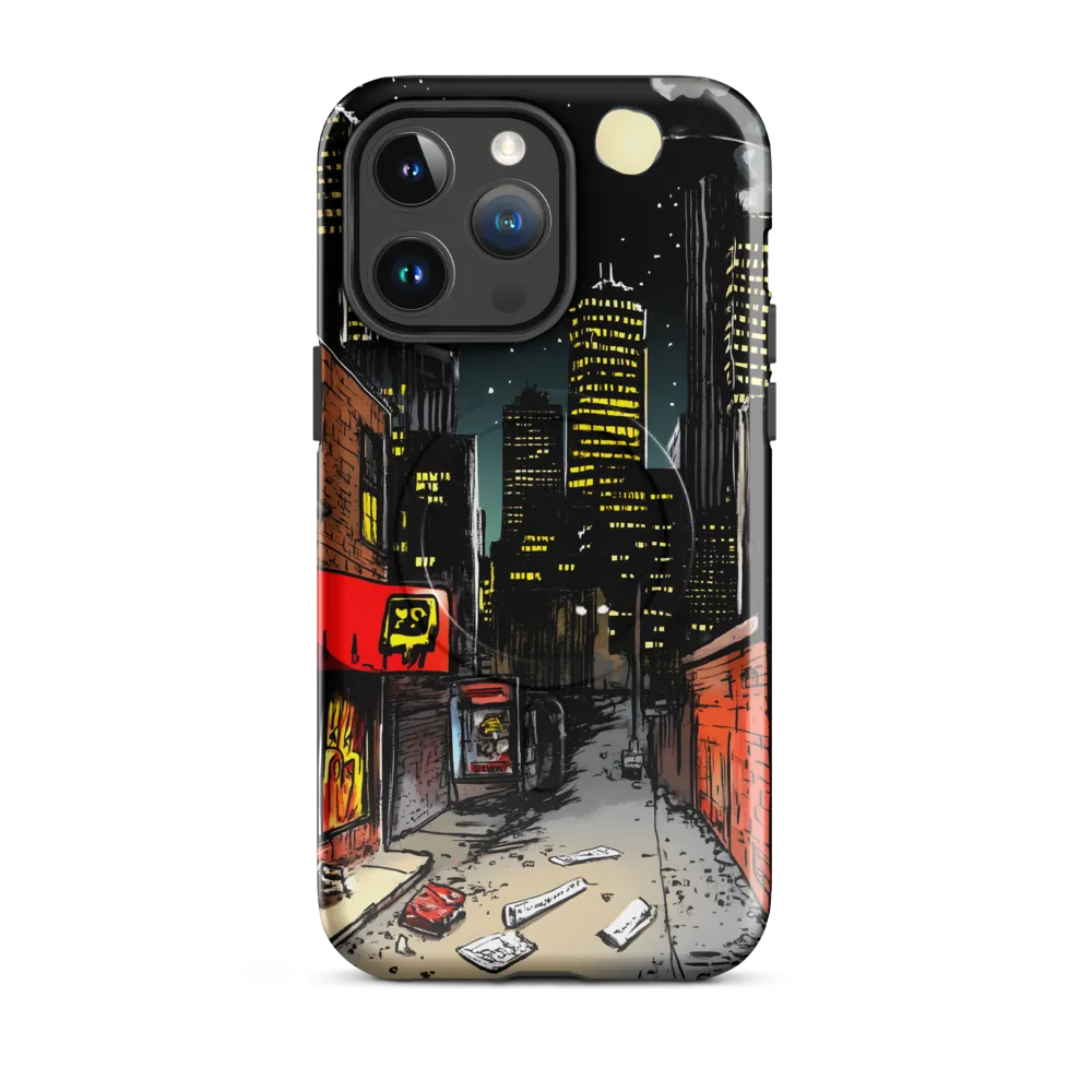 Nocturnal Cityscape: The Hidden Alley | Phone Case |  14 Pro Max | MagSafe® Tough Case | Glossy
