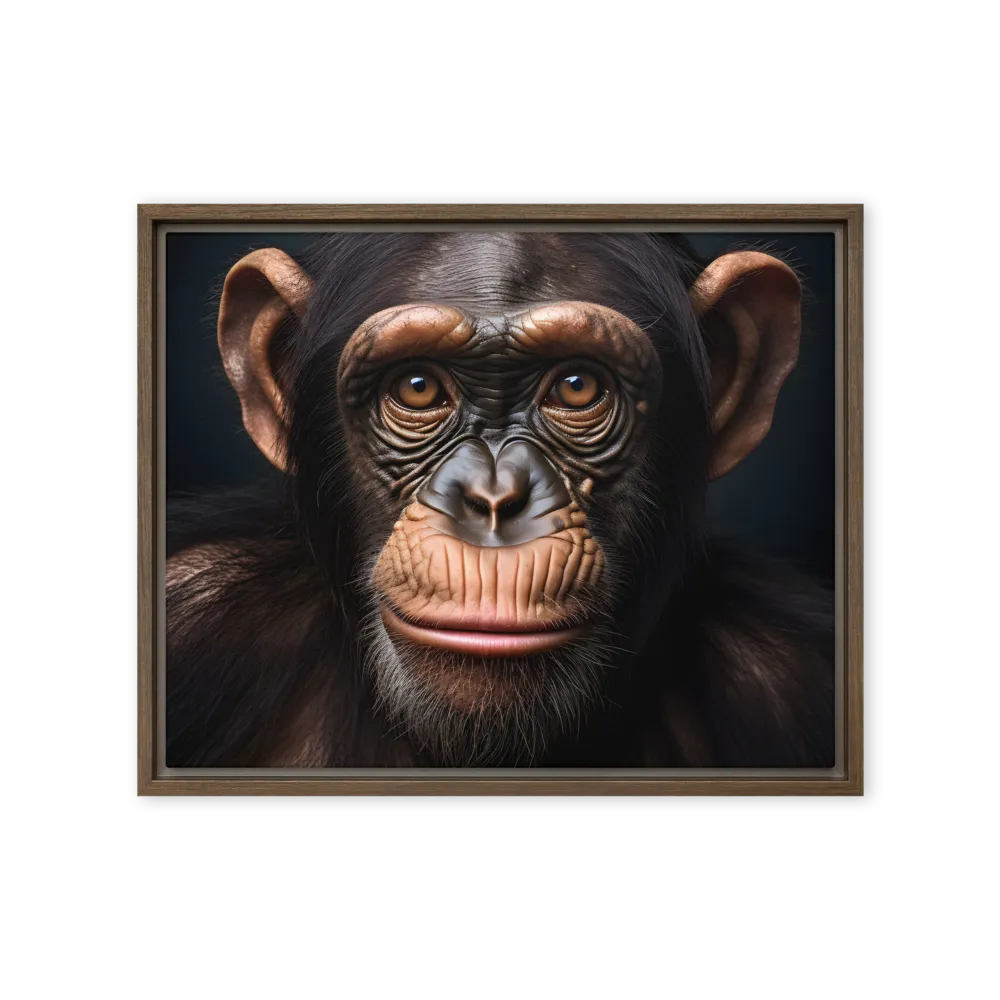 Whispers of Curiosity | Canvas with Brown Frame | 16″×20″