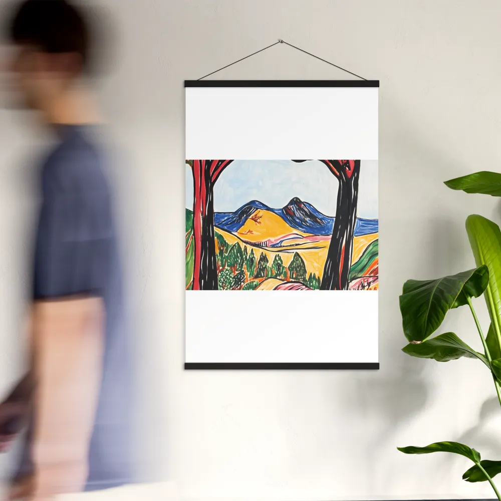 Vibrant Nature's Embrace | Poster With Black Wood Hanger | 24″×36″