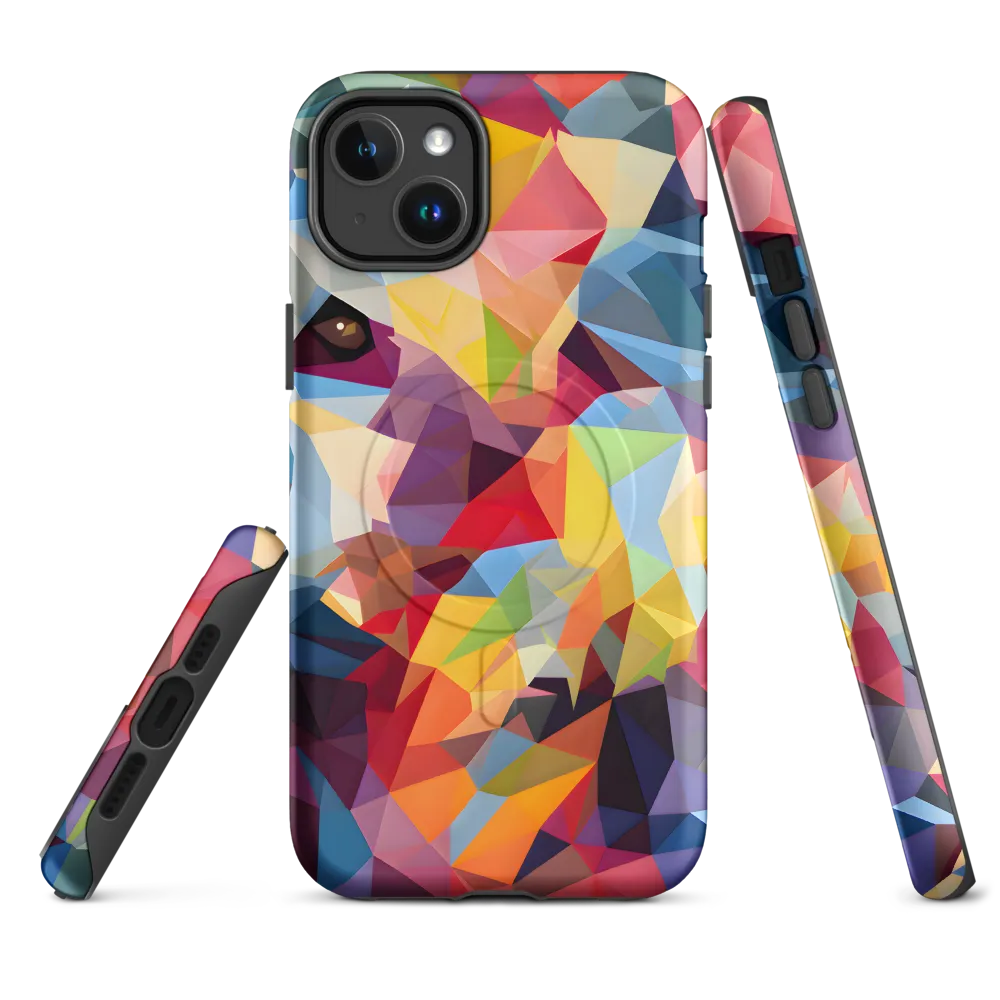 Playful Geometry: The Bear's Face | Phone Case |  14 Plus | MagSafe® Tough Case | Matte