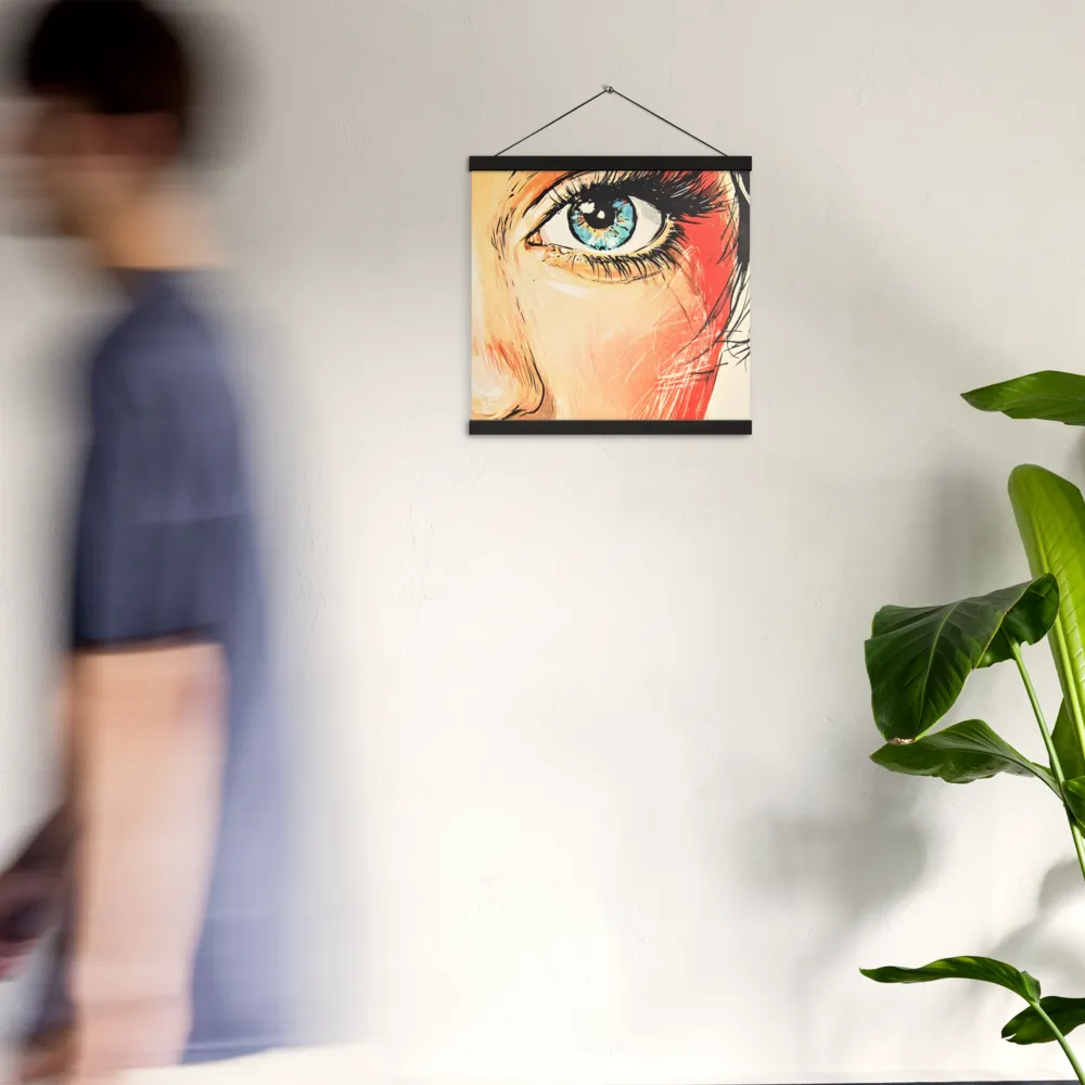 Gaze of Emotion | Poster With Black Wood Hanger | 16″×16″