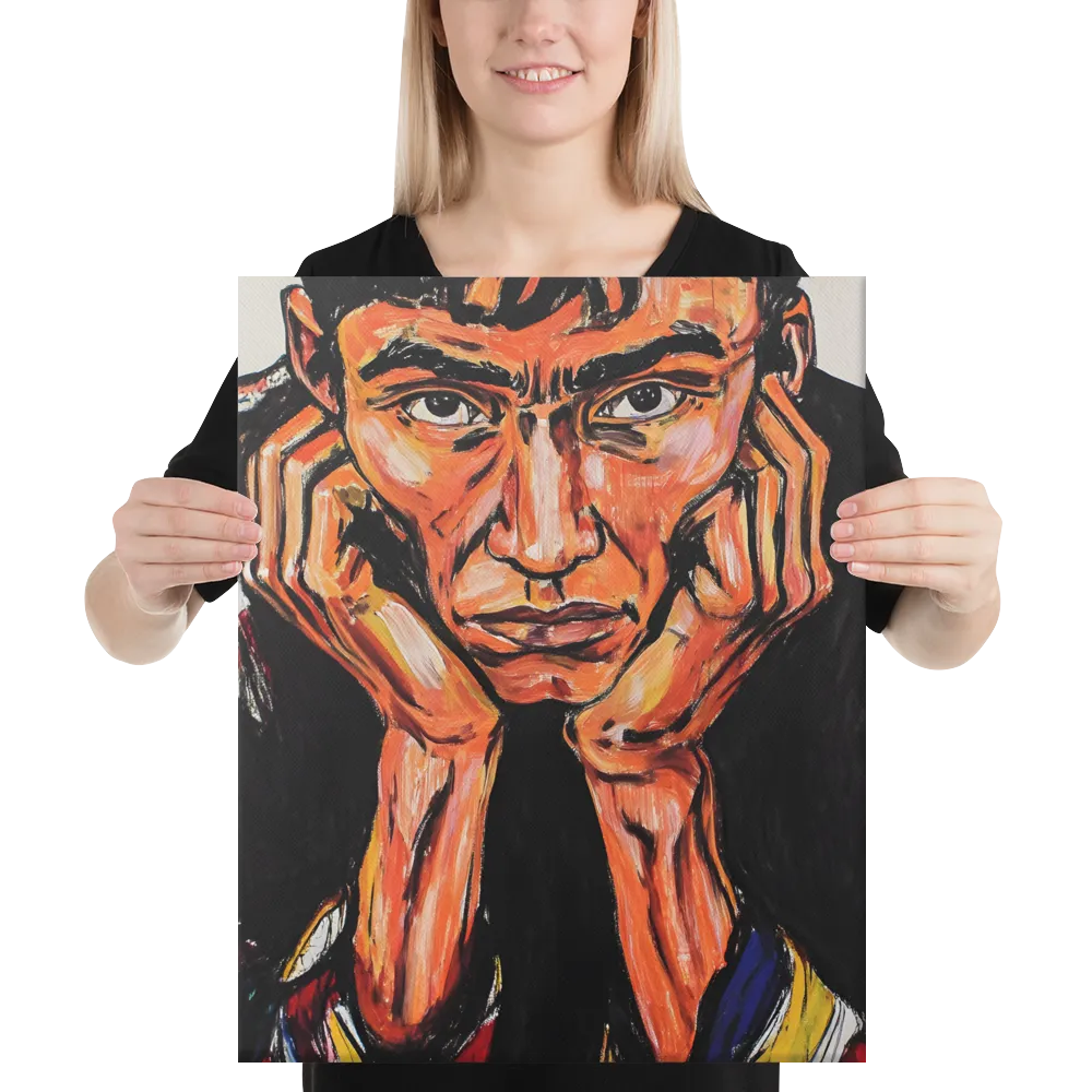 Contemplative Intensity: An Expressionist Portrait