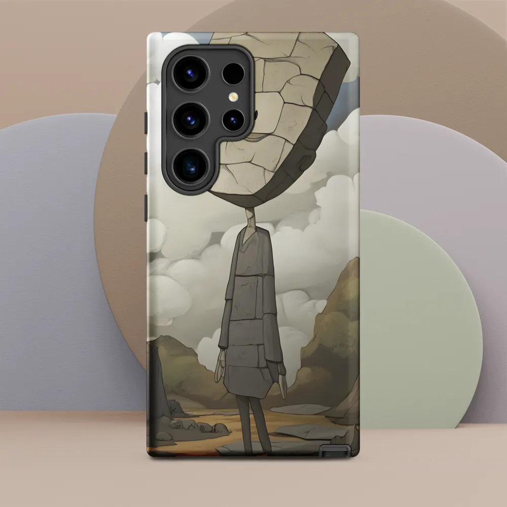 Whimsical Stone Figure in a Rocky Landscape | Phone Case |  S24 Ultra | Tough Case | Matte
