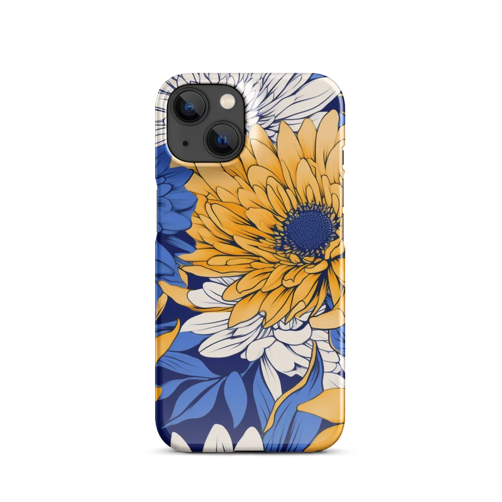Floral Harmony in Blue and Yellow