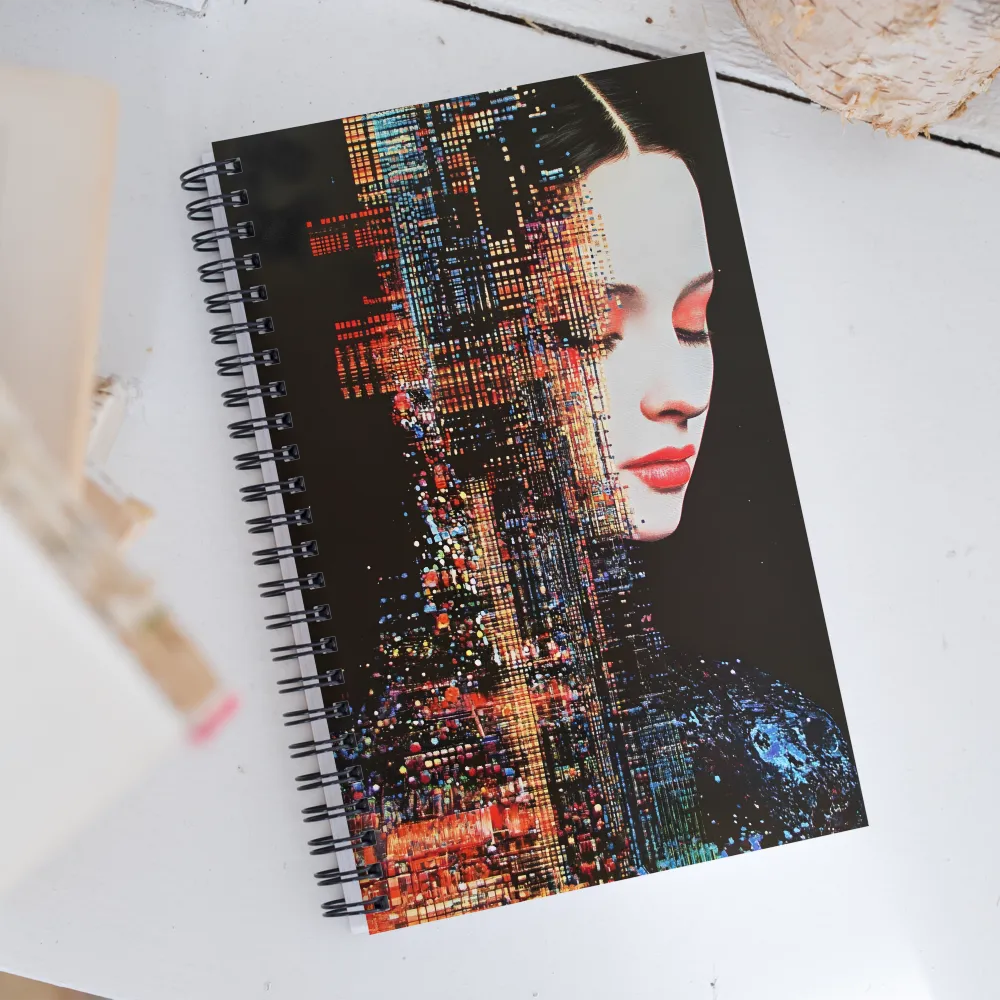 Pixelated Dreams: A Melding of Technology and Emotion | Spiral Notebook