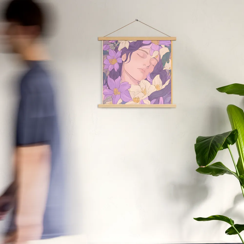 Harmony in Bloom | Poster With Oak Wood Hanger | 18″×18″
