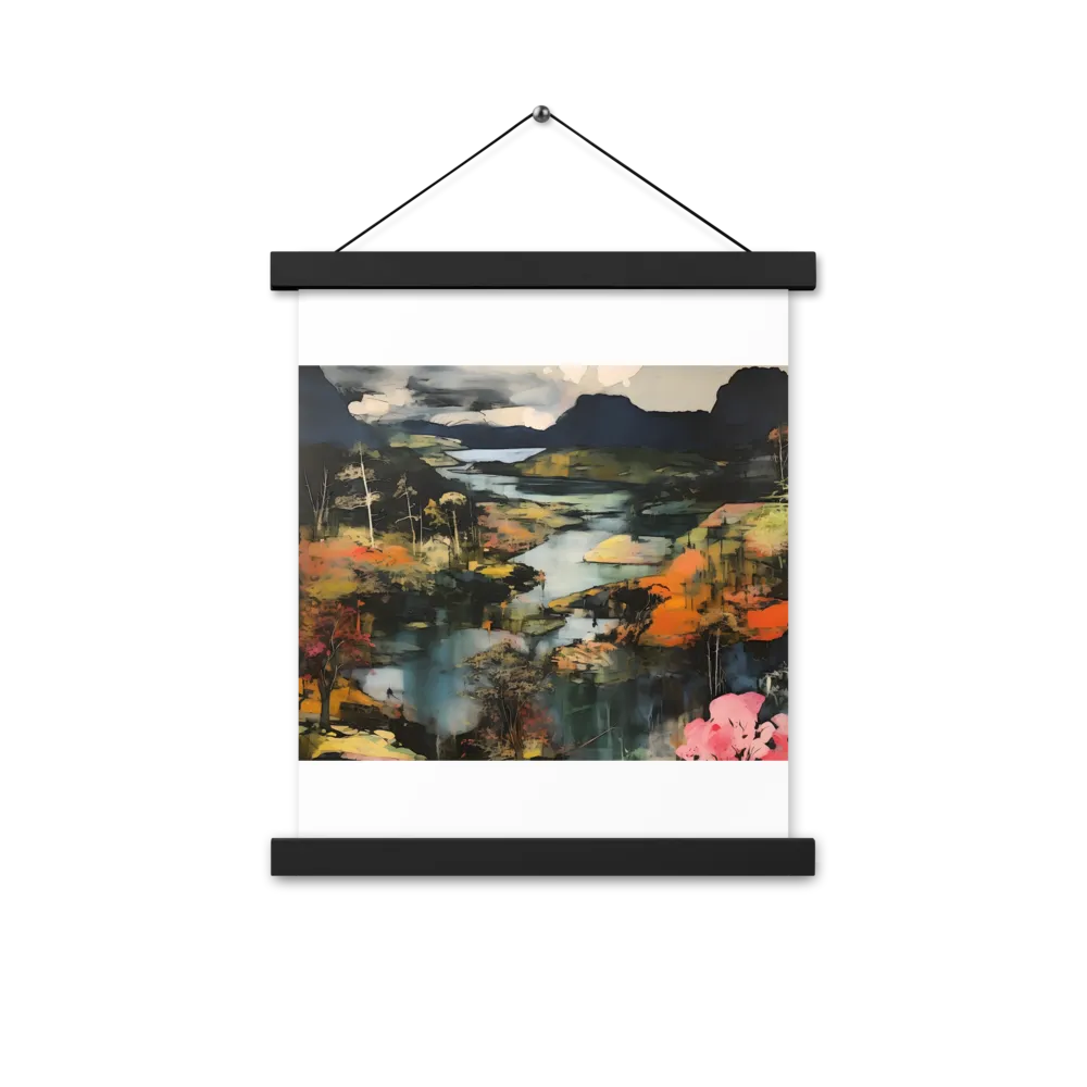 Harmony of Nature: An Abstract Journey | Poster With Black Wood Hanger | 11″×14″