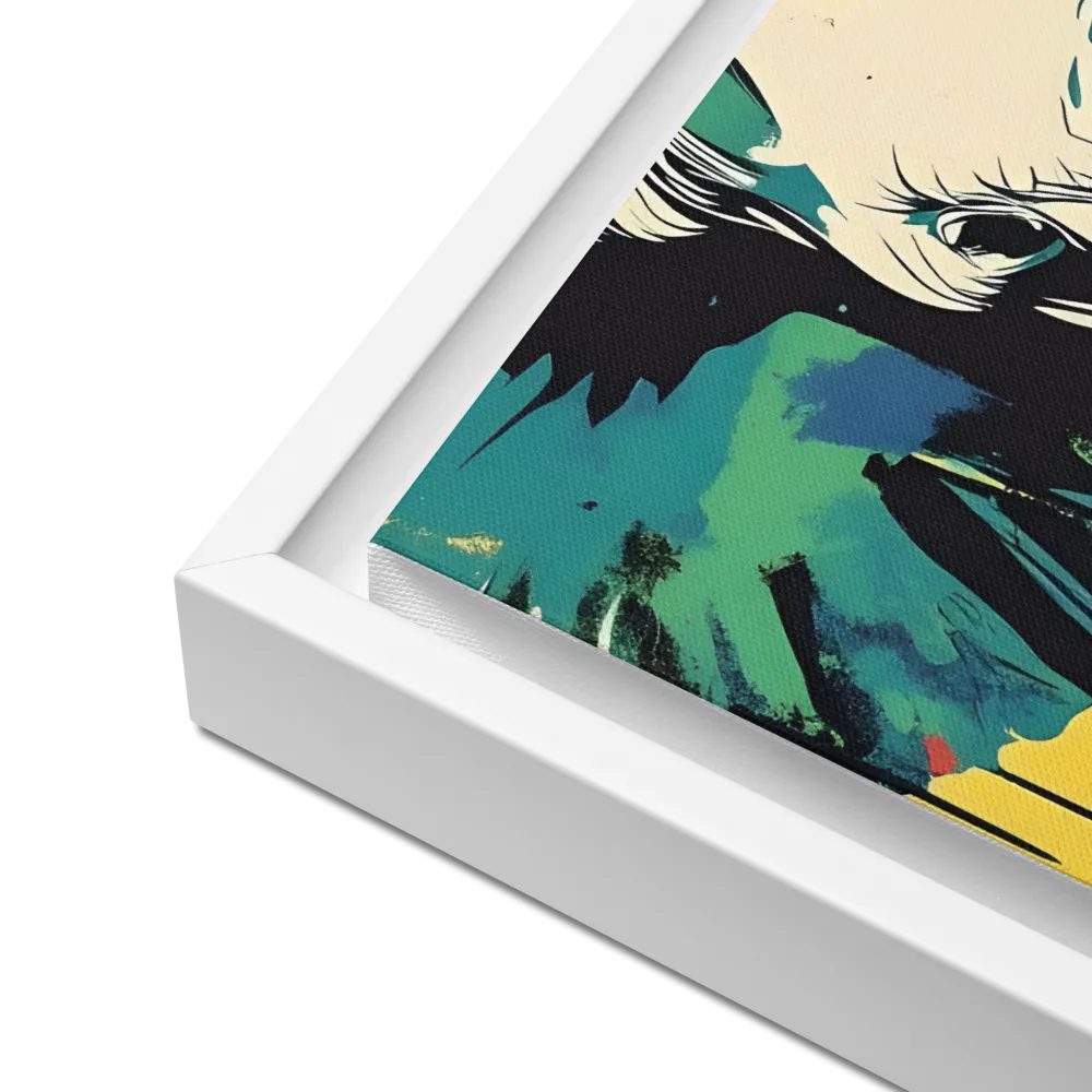 Elegance of the Wild: A Colorful Harmony | Canvas with White Frame | 16″×20″