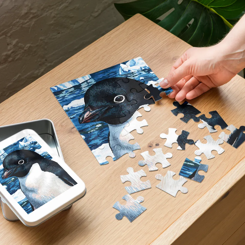 Penguin Portrait 
 Jigsaw Puzzle in Tin Box