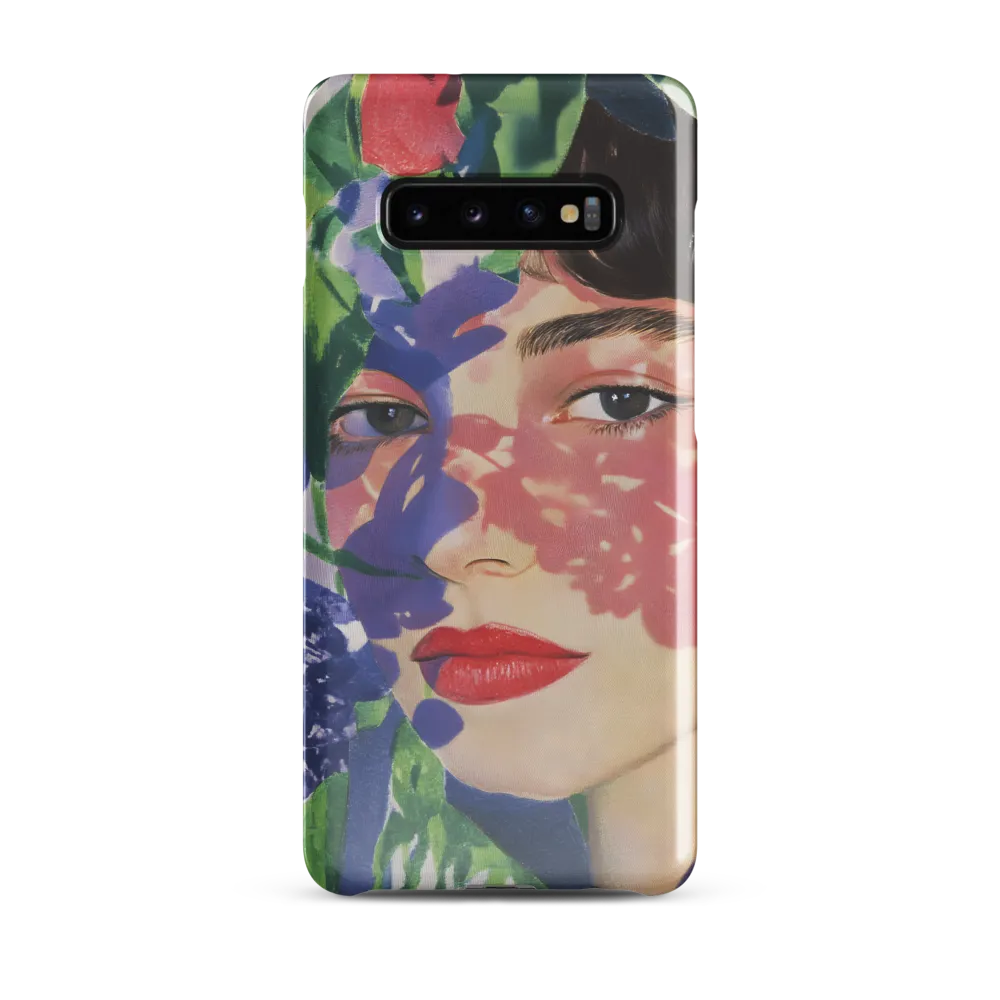 Whispers of Nature: A Floral Portrait | Phone Case |  S10 Plus | Snap Case | Glossy