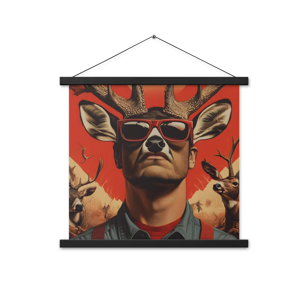 The Hunter's Spirit | Poster With Black Wood Hanger | 18″×18″