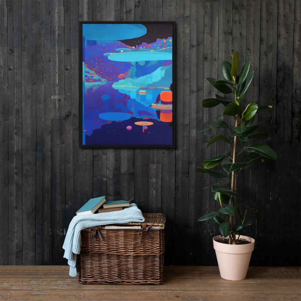 Reflections of Serenity | Canvas with Black Frame | 24″×32″