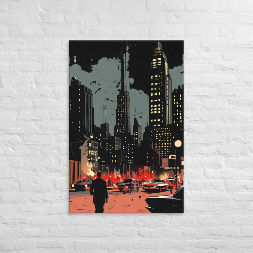 Urban Shadows: A Noir Night | Canvas | 32″×48″