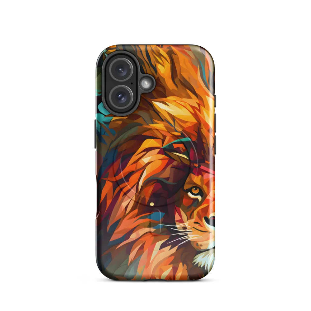 Majestic Gaze: The Polygonal Lion