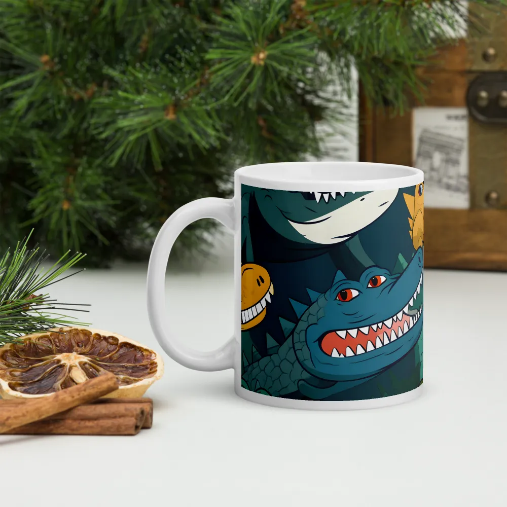 Cheerful Crocodilian Parade | Mugs | Multiple Sizes & Colors