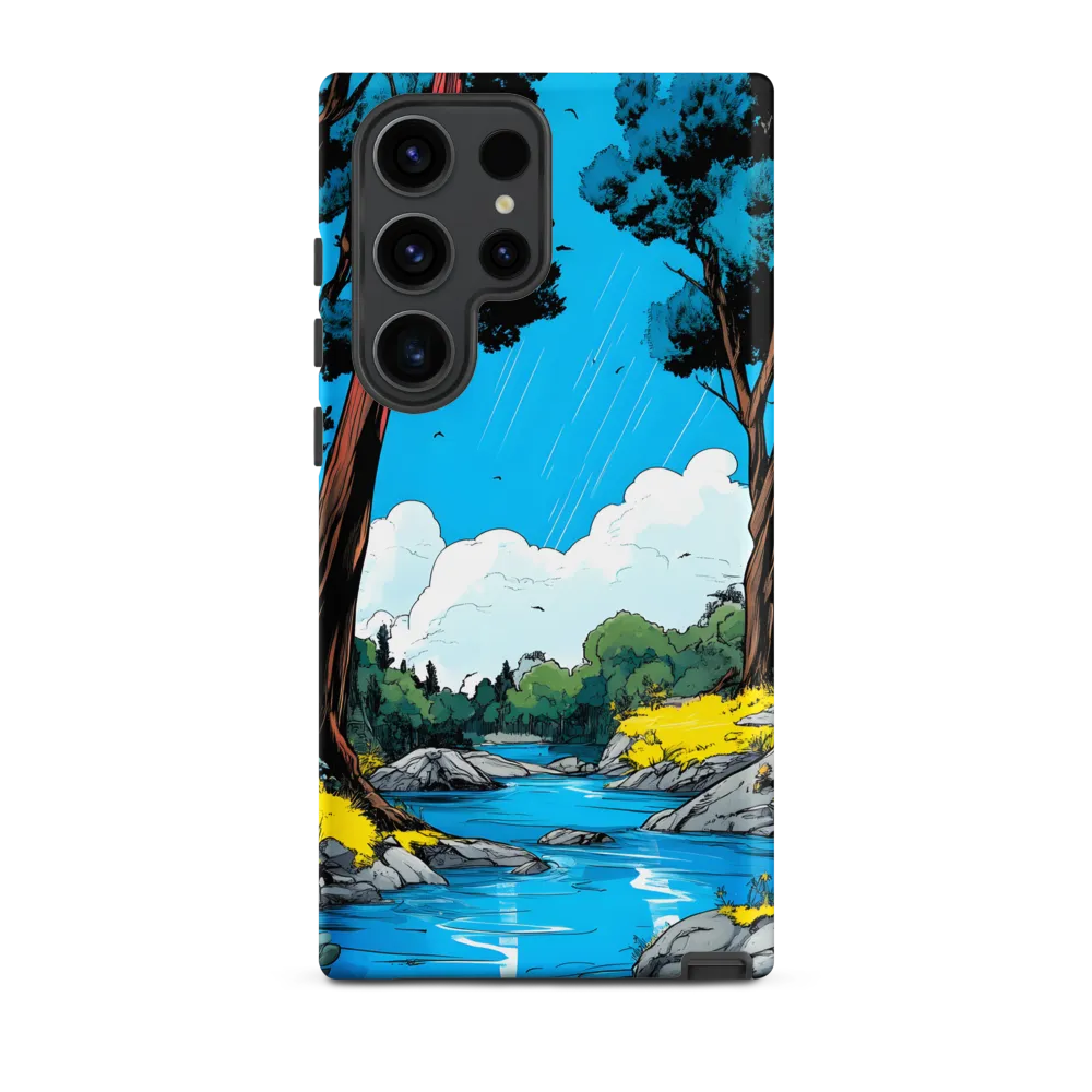 Tranquil River in a Comic Landscape