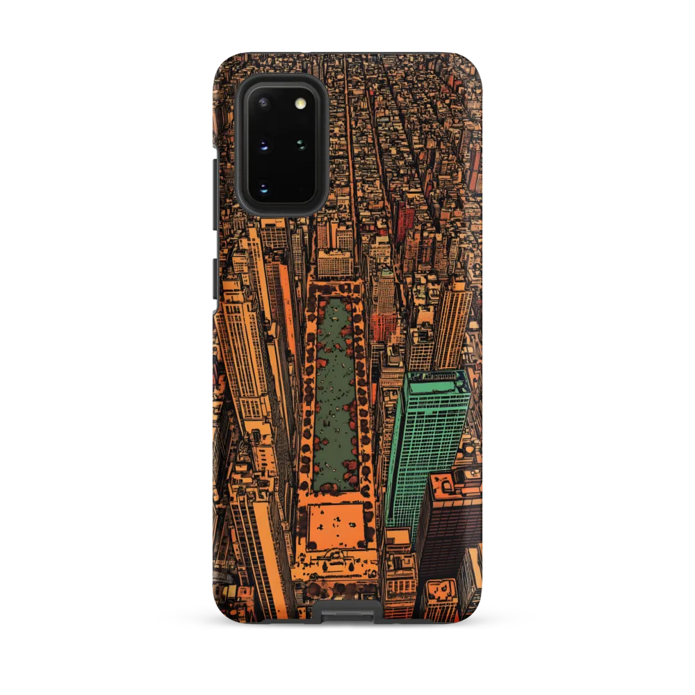 Urban Oasis: Aerial View of City Life