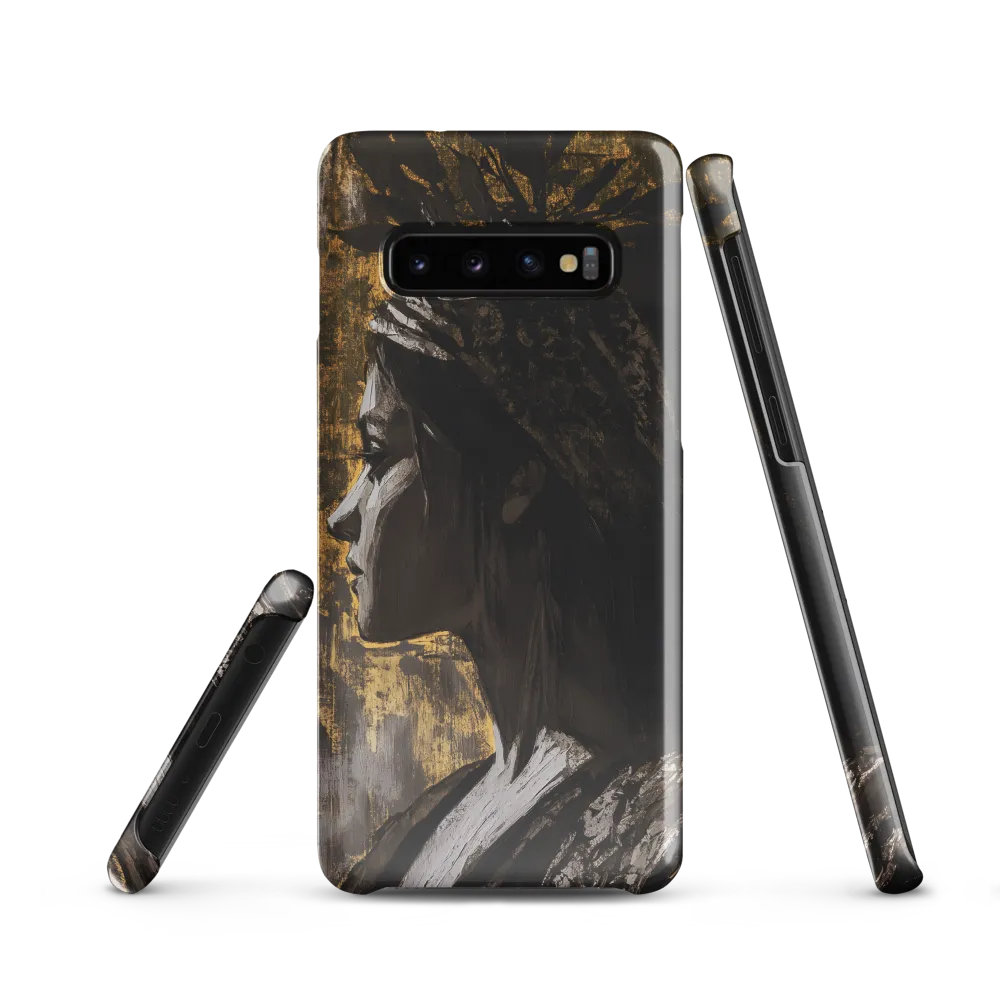 Golden Elegance: A Modern Profile Portrait